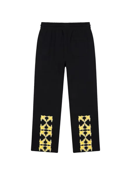 Pantaloni Off-white cu imagine alergare alb