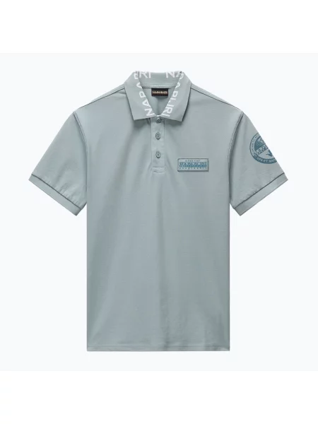 Koszulka polo Napapijri E-Amundsen 1 green mil zielone
