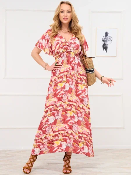 Rochie maxi Resti lungă de costum roșu