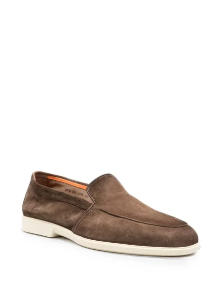 Chiloți Santoni din piele de căprioară slip-on maro