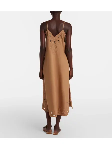 Rochie Juliet Dunn cu broderie maro