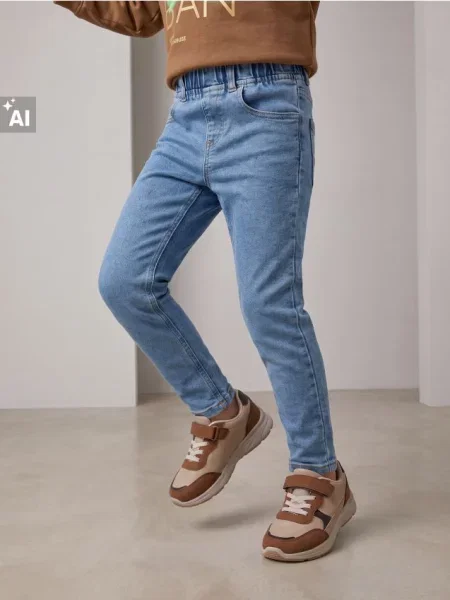 Sinsay Relaxed skinny džíny s příměsí viskózy modrá