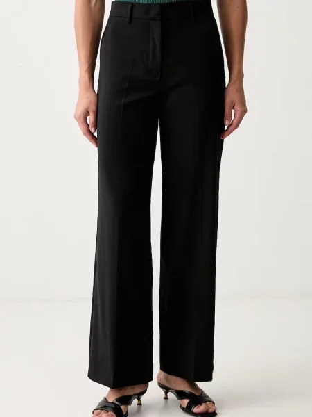 Weekend Max Mara pantaloni pentru femei din lână WKDVISIVO negru