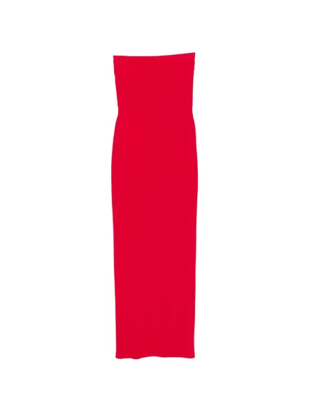 Rochie maxi Norma Kamali fără bretele roșu
