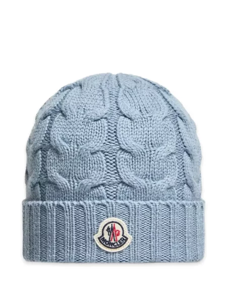 Czapka dziecięca Moncler Enfant niebieska