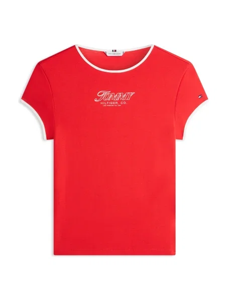 TOMMY HILFIGER Tricou portocaliu homar / alb roșu