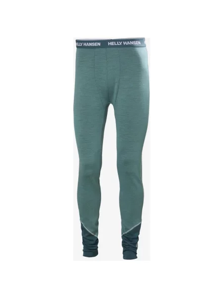 Długie legginsy Helly Hansen Lifa Merino Midweight zielono szarawy ciemnoniebieski S niebieskie