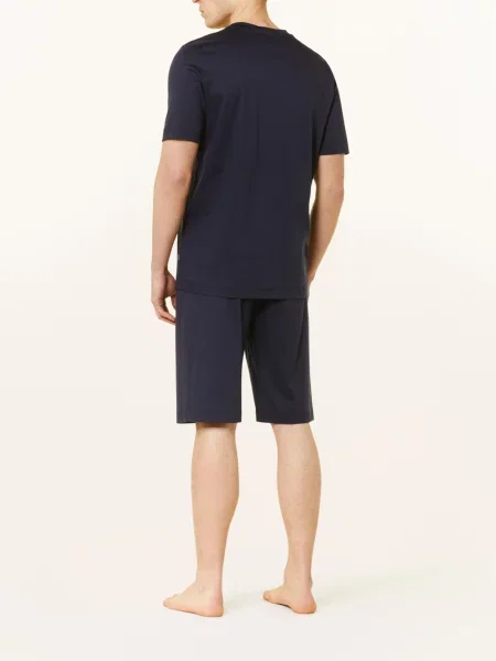 Zimmerli Pyžamové Tričko Supreme Green Cotton tmavě modrá