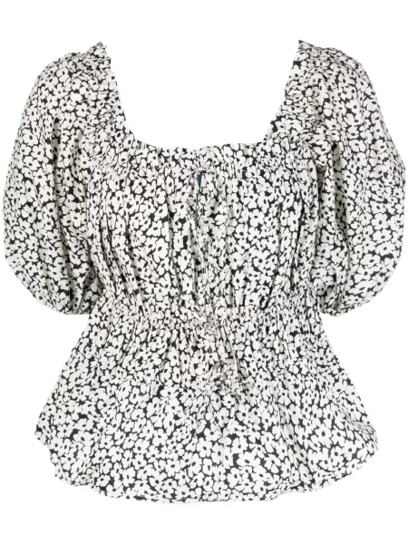 Lanena bluza Polo Ralph Lauren bez pete plava