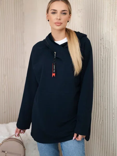 Tunică Kesi cu glugă negru