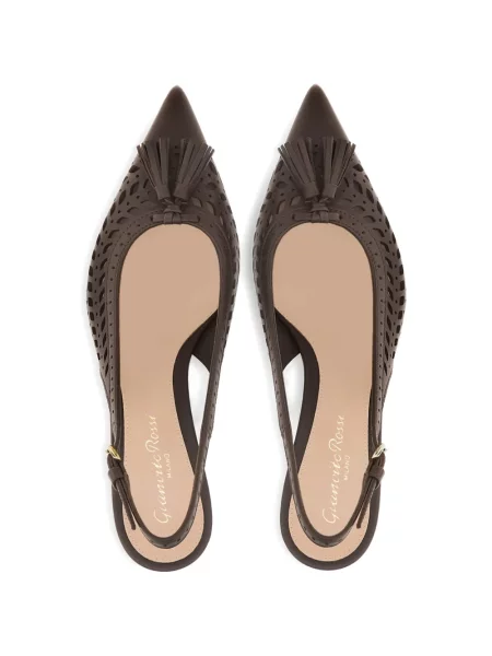 Pantofi cu toc Gianvito Rossi slingback maro