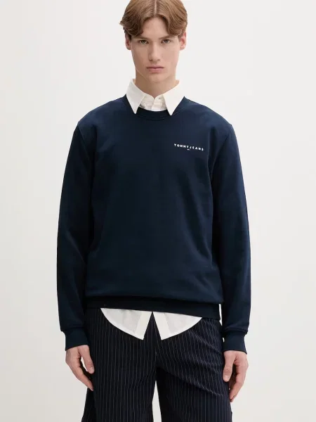 Tommy Jeans dukserica za muškarce s pamukom plava