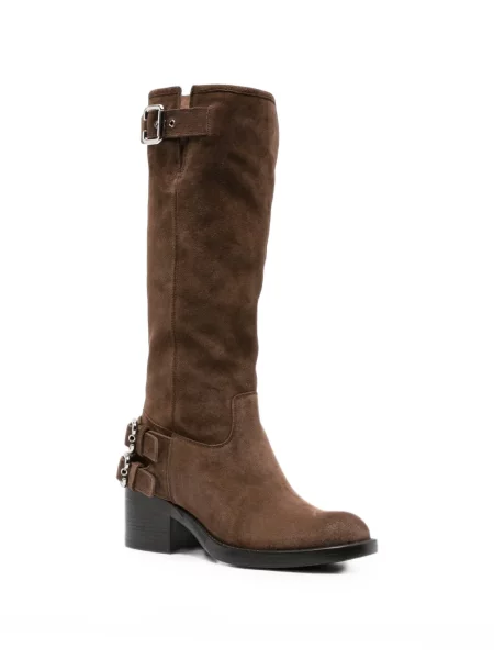 Botine Chloé cu cataramă maro