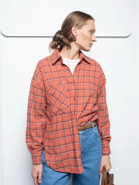 Сорочка VMMA фланель помаранчевий