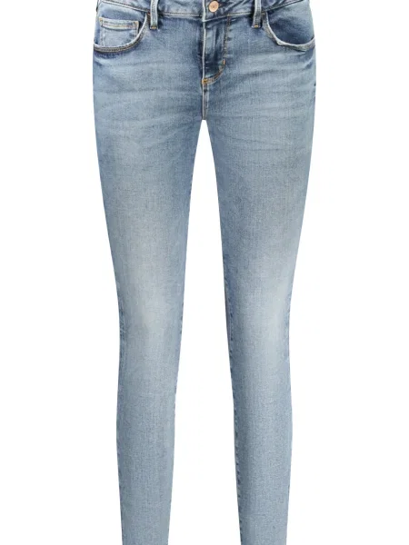 Skinny jeansy skinny Guess niebieskie