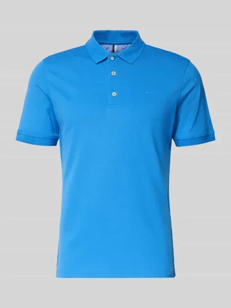 Koszulka polo o kroju slim fit z mieszanki bawełny model ‘Pete’ Brax niebieskie
