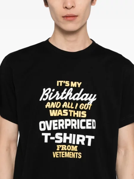 Tricou Vetements cu imagine negru