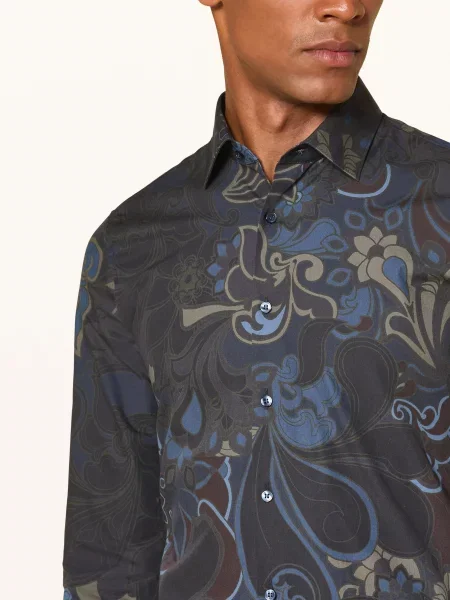 Olymp Košile No. Six Super Slim olivová