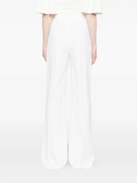 Pantaloni cu picior drept Pinko alb