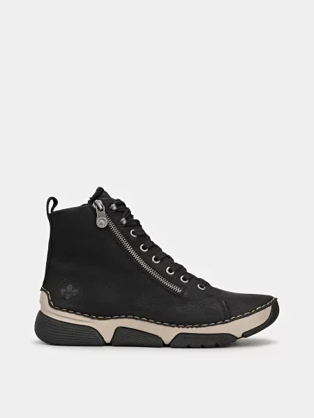 Кожаные ботинки Rieker черные