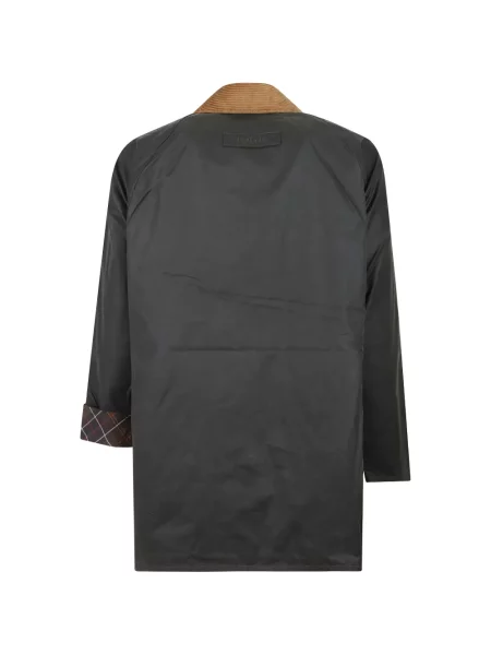 Gulerat palton Barbour de catifea cord verde