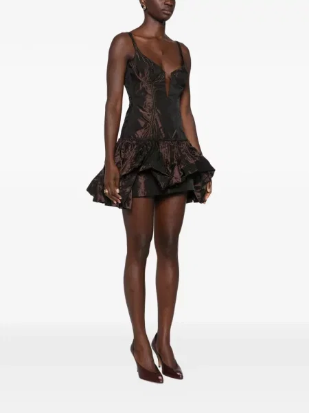 Rochie mini Maria Lucia Hohan cu volane maro