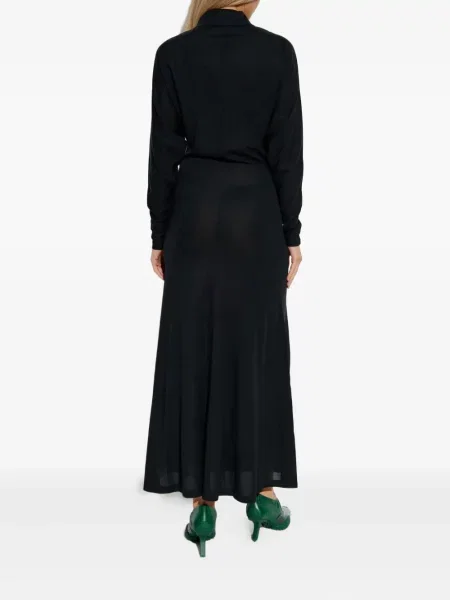Rochie maxi Lacoste lungă de costum negru