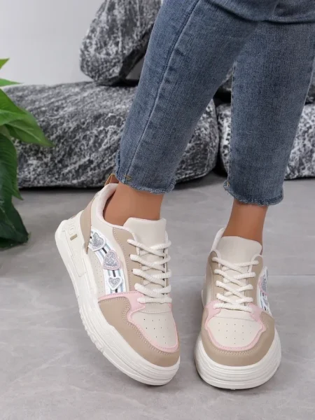 Sneakerși Resti alb