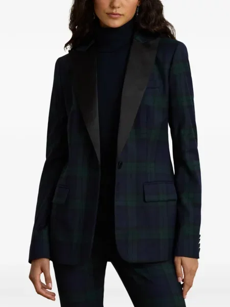 Καρό μπλέιζερ Lauren Ralph Lauren με σχέδιο μπλε