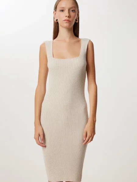 Happiness İstanbul Rochie tricotat grej