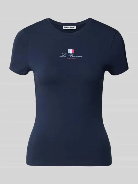 T-shirt o kroju slim fit z okrągłym dekoltem i motywem Francji Review