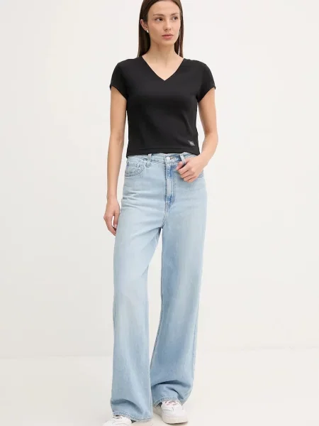 Kratka majica Calvin Klein Jeans črna