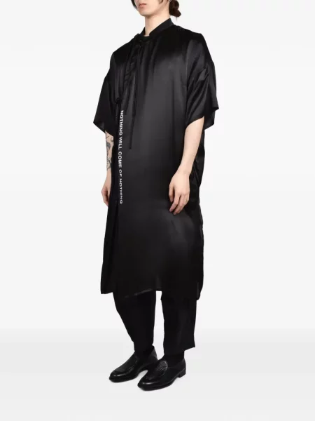 Košile Yohji Yamamoto s třásněmi černá