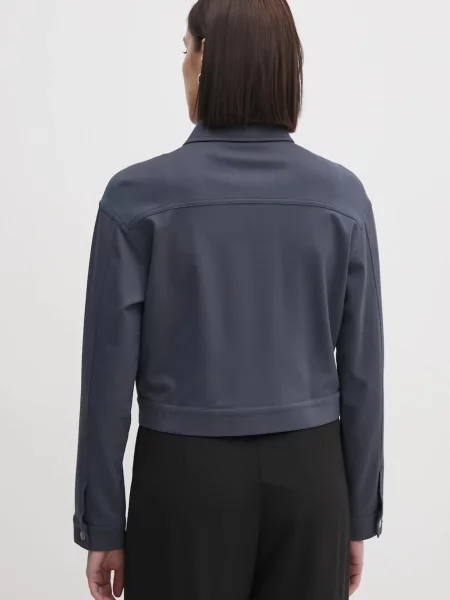 Bunda Calvin Klein Jeans přechodná šedá