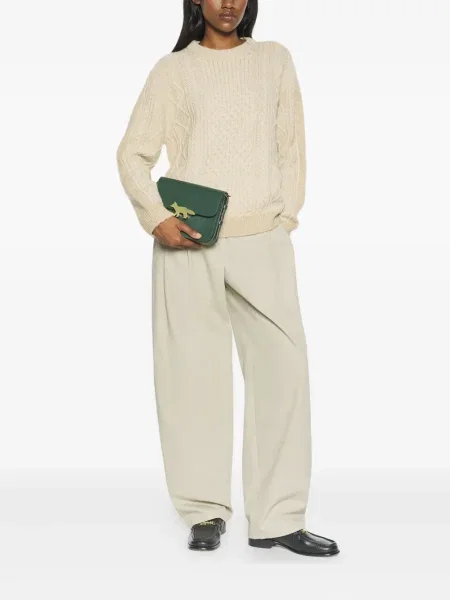 Pulover Maison Kitsune cu decolteu rotund