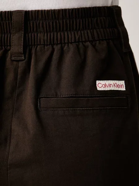 Calvin Klein Jeans панталон дамски с кафяво