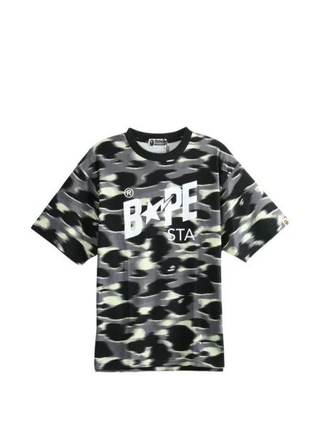Tricou A Bathing Ape® cu imagine cu model camuflaj negru