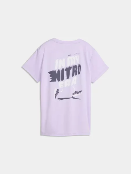 Спортивна футболка PUMA W Run Nitro Graphic Tee комбінований верх фіолетовий