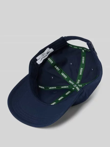 Lacoste czapka z daszkiem granatowy z aplikacją niebieska