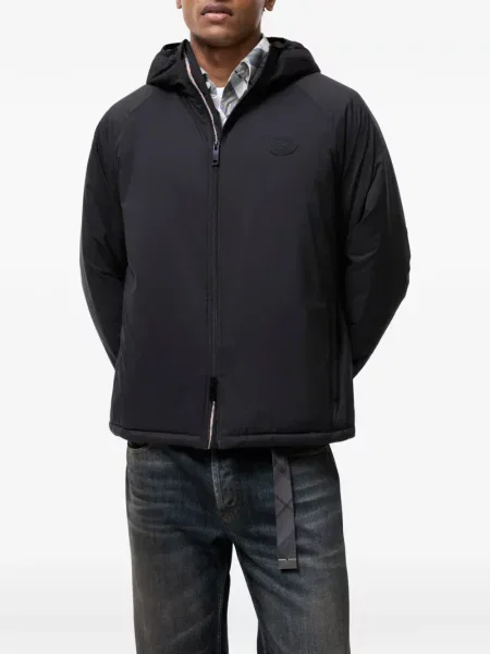 Geacă Burberry cu glugă negru