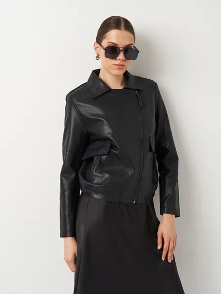 Кожаная куртка Ricco Grande черная