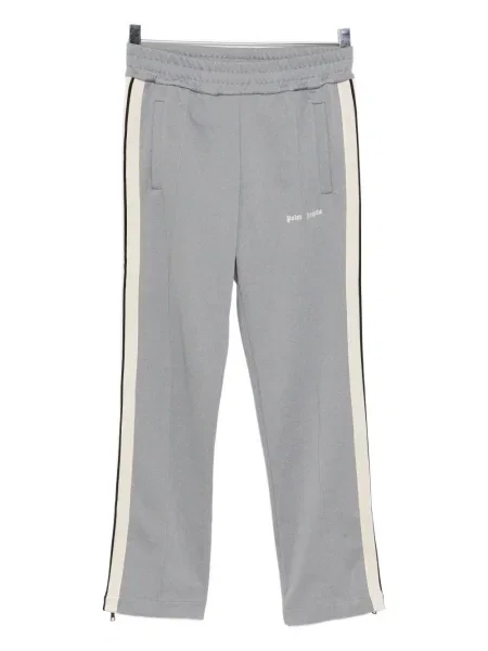 Pantaloni Palm Angels cu broderie gri