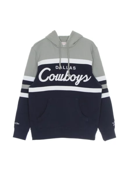 Bluza z kapturem Mitchell & Ness z kapturem niebieska