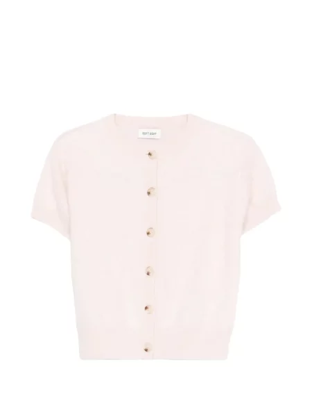Cardigan Soft Goat scurt fără armătură roz