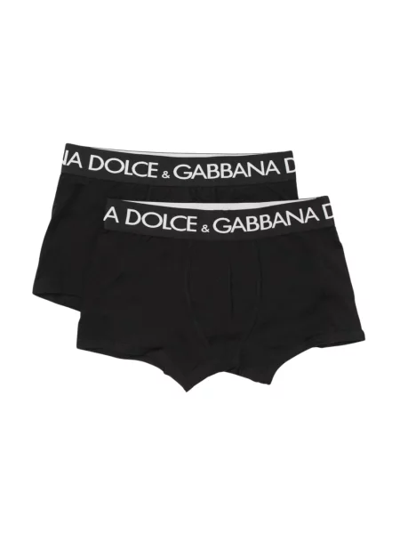 Majtki Dolce And Gabbana z elastyczną talią z logo czarne