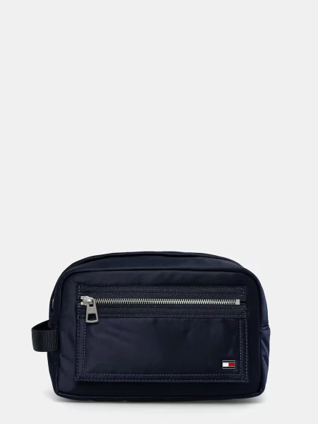 Kozmetični kovček Tommy Hilfiger Enamel Flag Travel Washbag Mornarsko modra