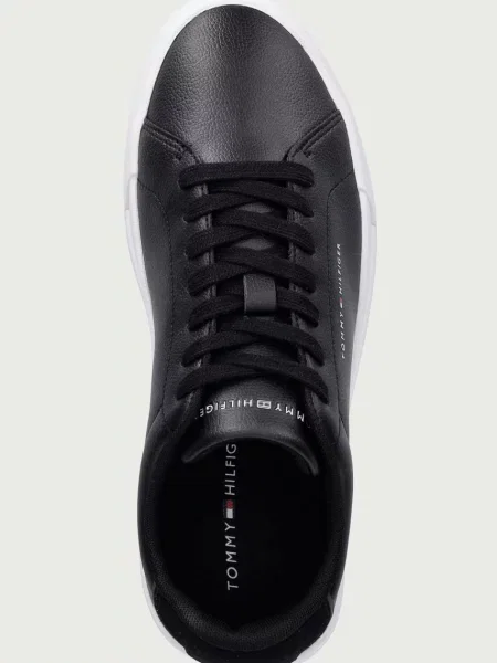 Tommy Hilfiger TH COURT CORE маратонки мъжки от кожа черно