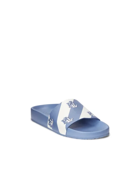 Klapki Ralph Lauren z logo niebieskie