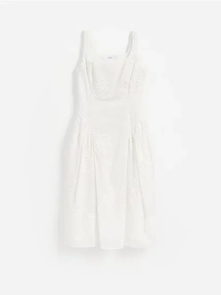 Reserved Rochie midi din alb