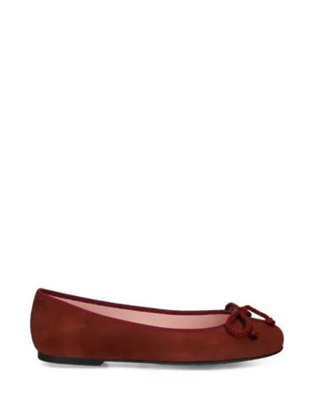 Balerini Pretty Ballerinas din piele de căprioară roșu